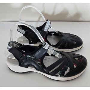 Easy Spirit Explore Black Sandals Shoes Sz 7.5 Athletic Walking Seesplash Womens